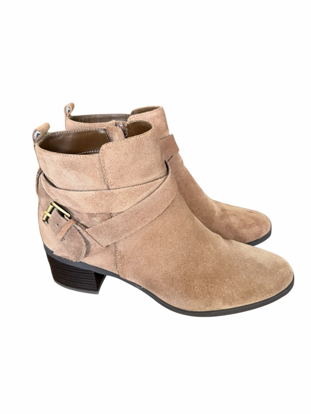 Anne Klein iflex Suede Leather Ankle Booties – Size 8 - Picture 2 of 8